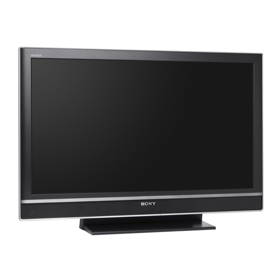 Sony BRAVIA KDL-26T30 Series Operating Instructions Manual