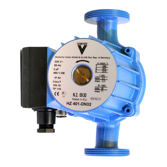 Vortex HZ 401 Instruction For Installation And Maintenance