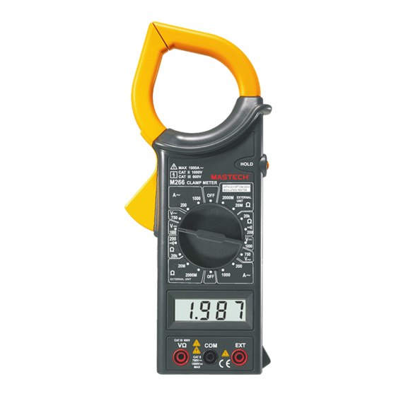 MASTECH M266 Series Digital Clamp Multimeter Manual