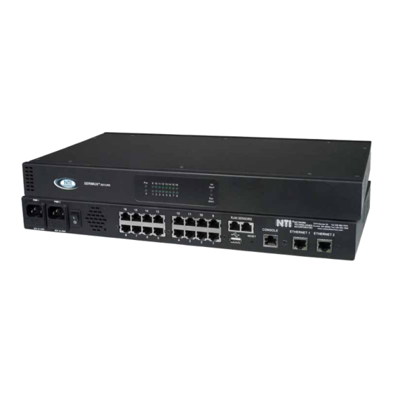 Network Technologies SERIMUX-S-x Installation And Operation Manual