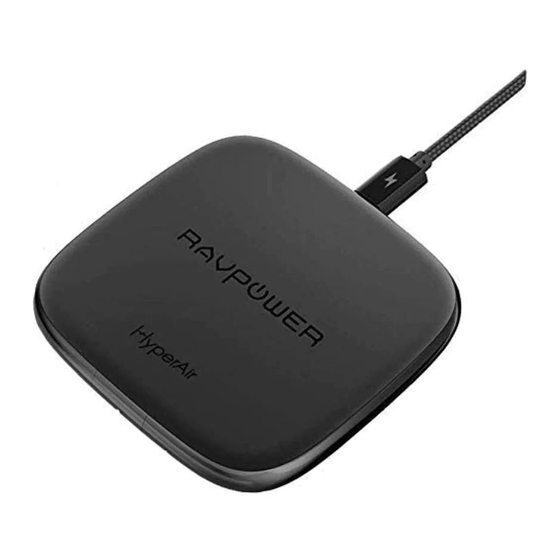 Ravpower RP-PC066 Fast Wireless Charger Manuals
