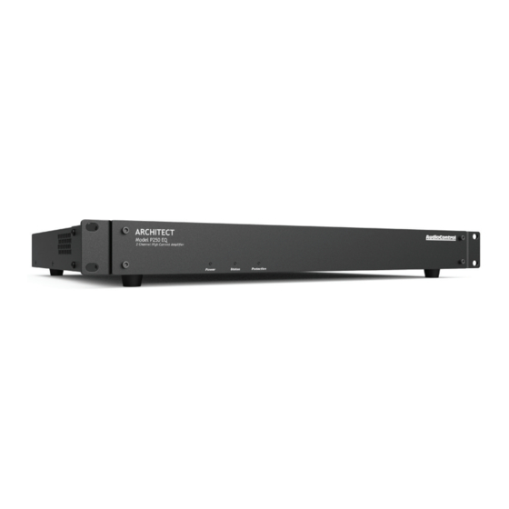 AudioControl ARCHITECT P250 EQ Installation Manual