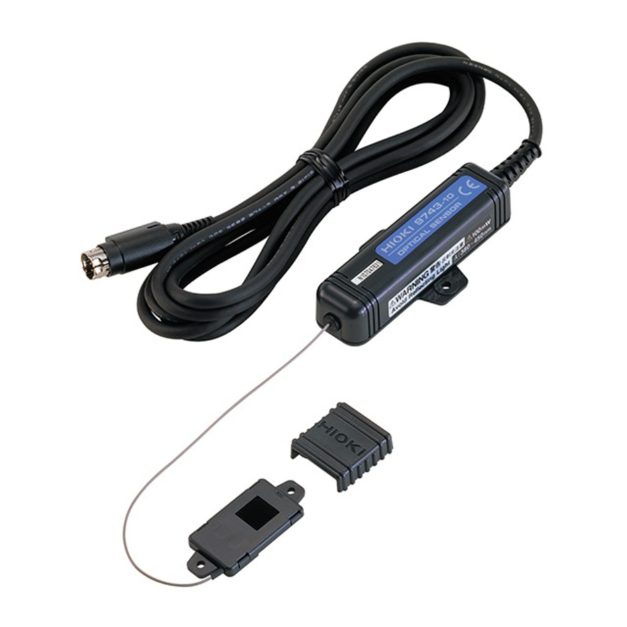 Hioki 9743-10 - Optical Sensor Manual
