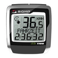 SIGMA SPORT BC 1106L DTS Manual