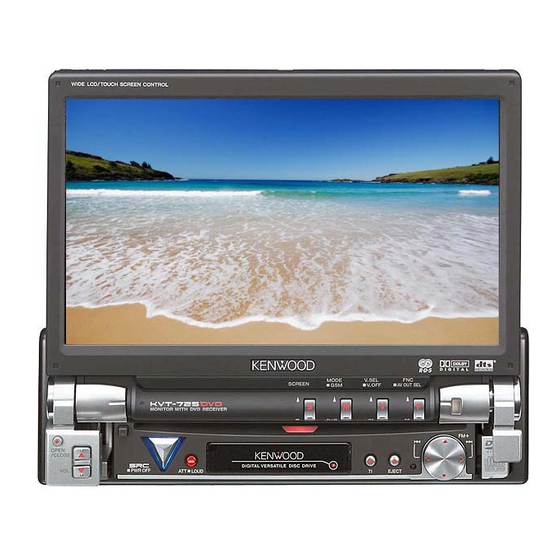 Kenwood KVT-725DVD Instruction Manual