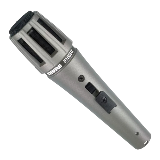 Shure 515SDX User Manual