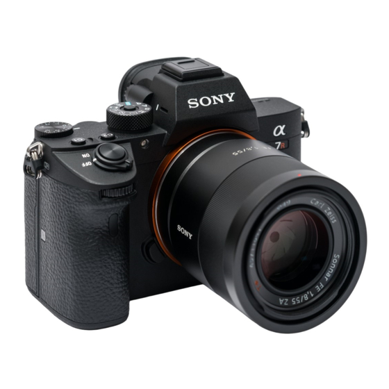 Sony ILCE-7RM3 Help Manual