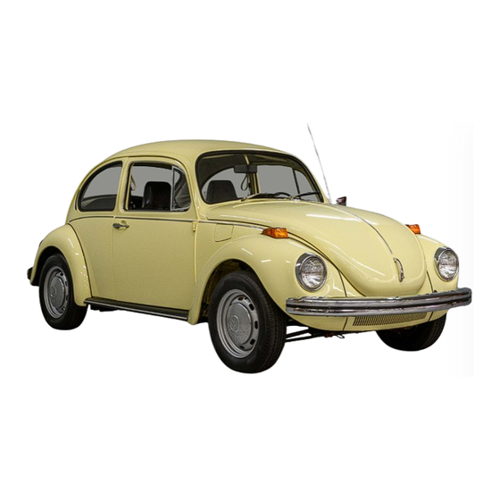 Volkswagen Beetle 1972 Maintenance And Repair Manual