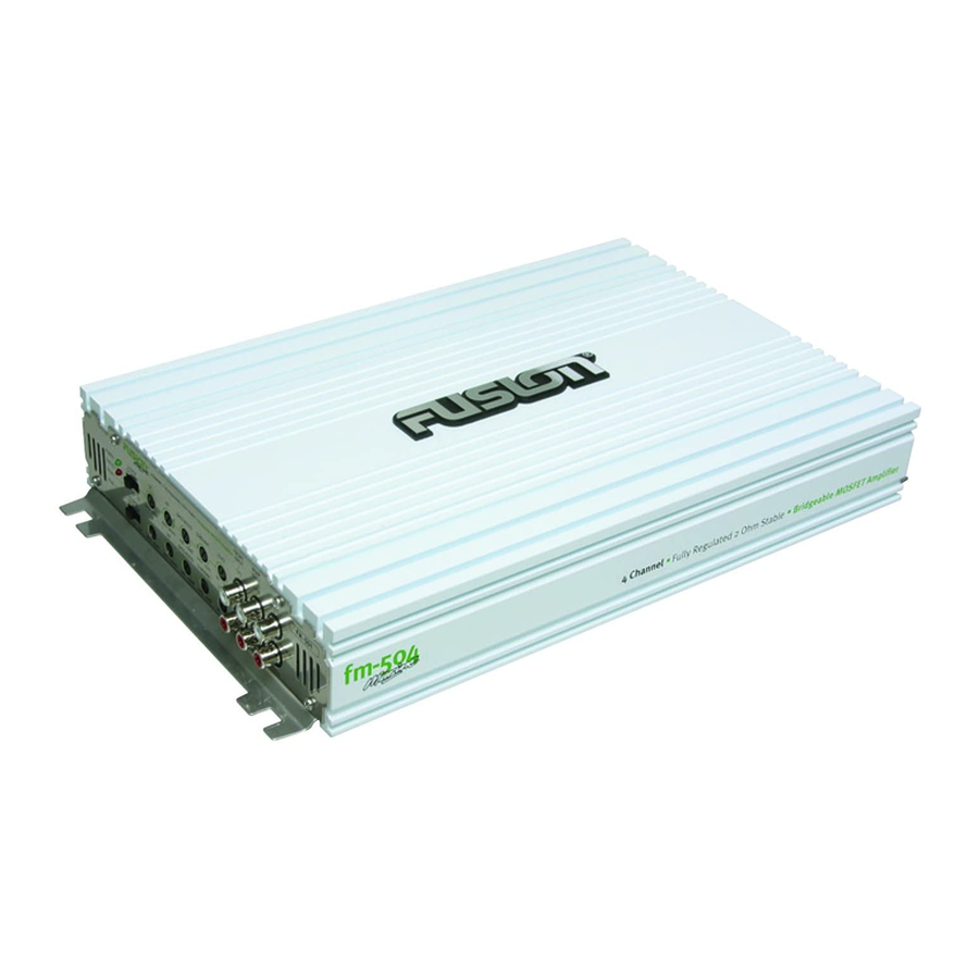 Fusion FM-504 Installation Manual