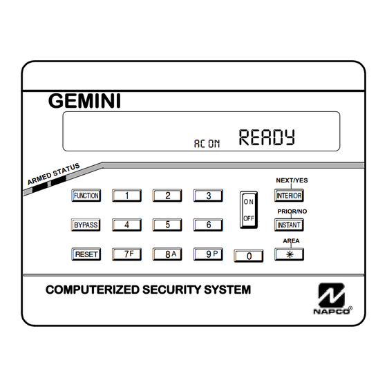 Gemini GEM-P3200 Programming Instructions Manual