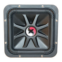 Kicker SoloX S18X1 Owner's Manual