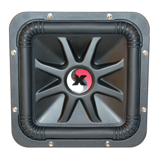 Kicker SUBWOOFER SOLOX Owner's Manual