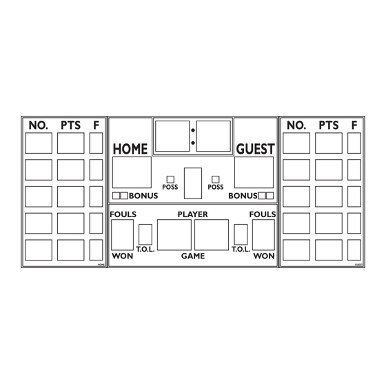 VARSITY Scoreboards 2240 PPF5 Installation Manual