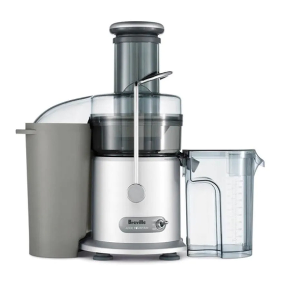 Breville Juice Fountain JE95 Instructions For Use Manual