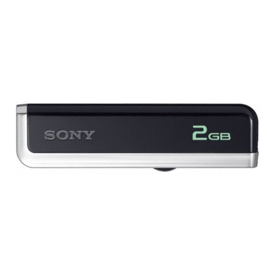 Sony MicroVault USM1GJ Operating Instructions