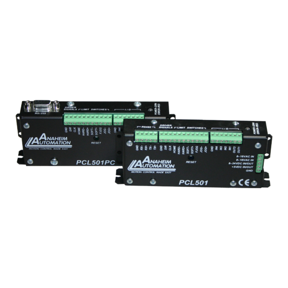 Anaheim Automation PCL501 User Manual