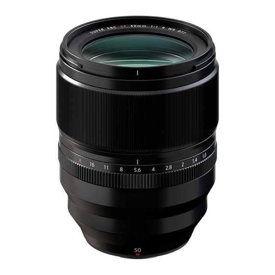 FujiFilm FUJINON XF50mmF1.0 R WR Owner's Manual