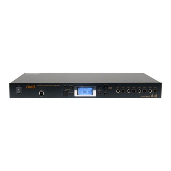 BMB KSP-100 Owner's Manual