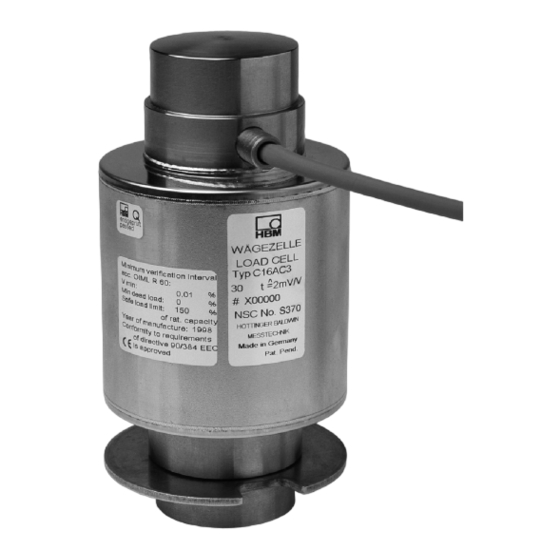 HBM C16A Series Installation Instructions Manual