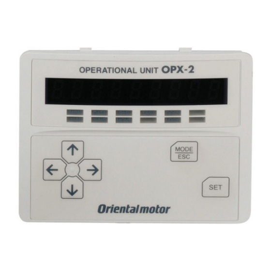 Oriental motor OPX-2A Operating Manual