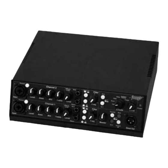 Acoustic Image Integrated amplifier Owner's Manual