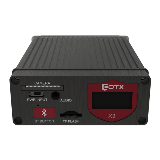 COTX -X3 Quick Start Manual