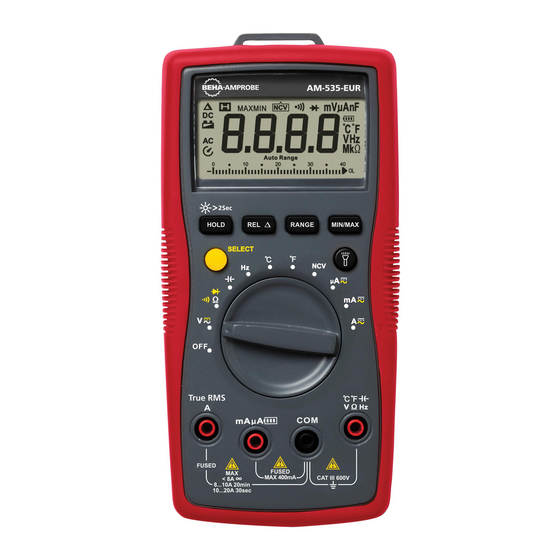 Beha-Amprobe AM-535-EUR User Manual