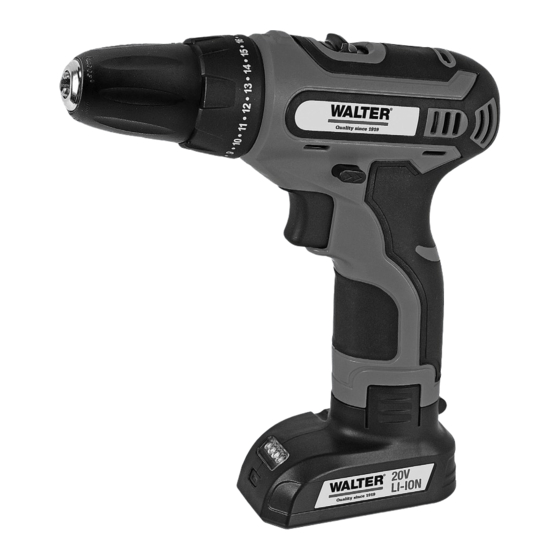 Walter K620158 Operating Manual