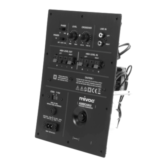mivoc AM 80MKII Owner's Manual