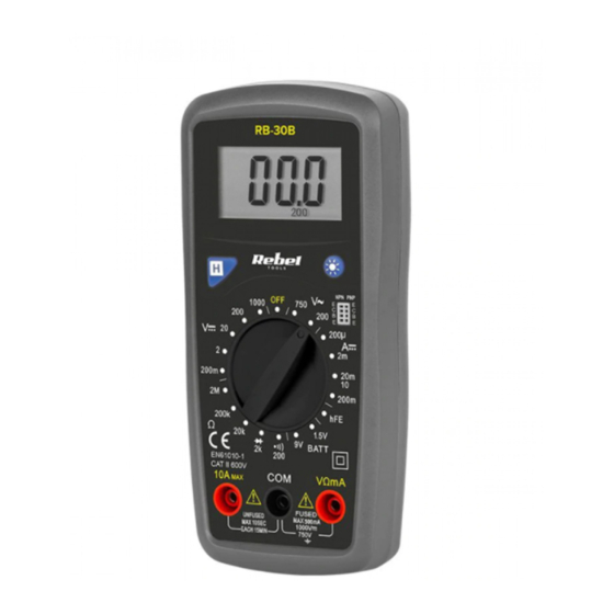 Rebel MIE-RB-33B Digital Multimeter Manuals
