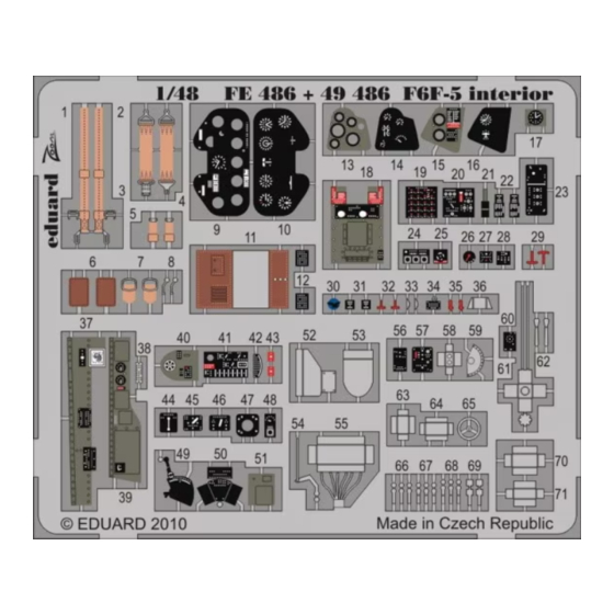 Eduard Zoom F6F-5 interior S.A. Manual