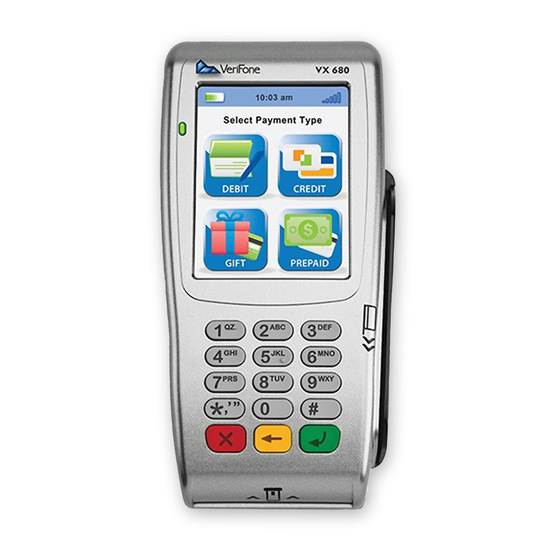 VeriFone VX680 Quick Reference Manual