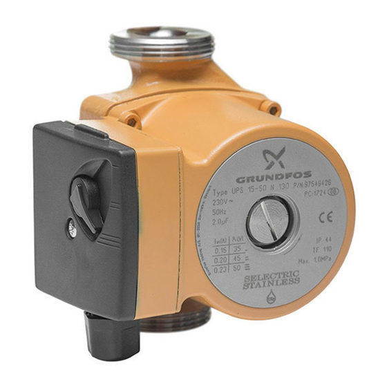 Grundfos UP Instructions Manual