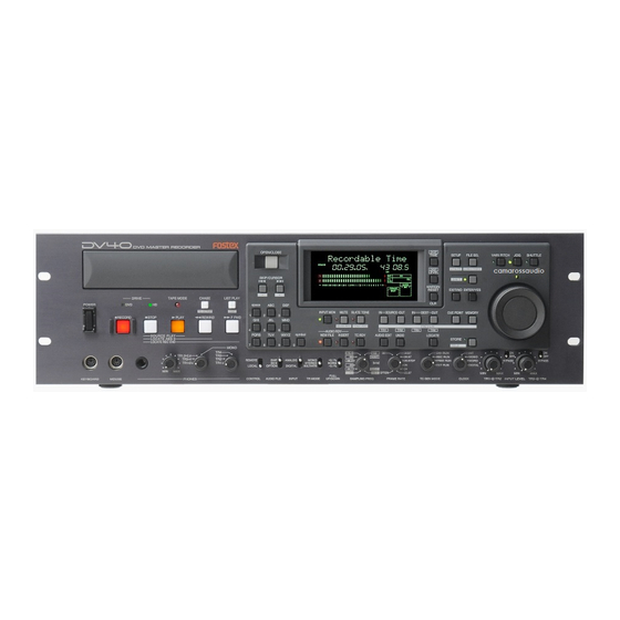 Fostex DV40 Supplement Owner's Manual