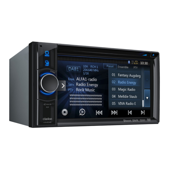 Clarion VX404E Quick Start Manual & Installation Manual