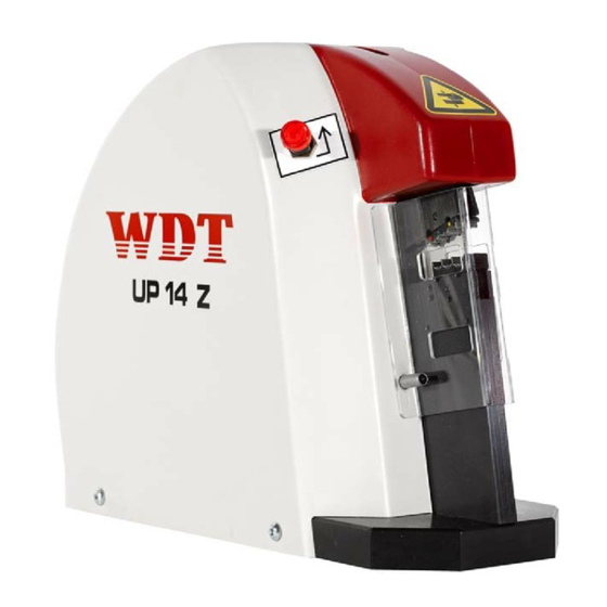 WDT UP 14 Z Pneumatic Crimping Machine Manuals