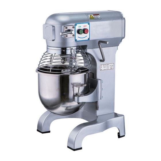 User Manuals: ChefMaster HEB632 10L Planetary Mixer