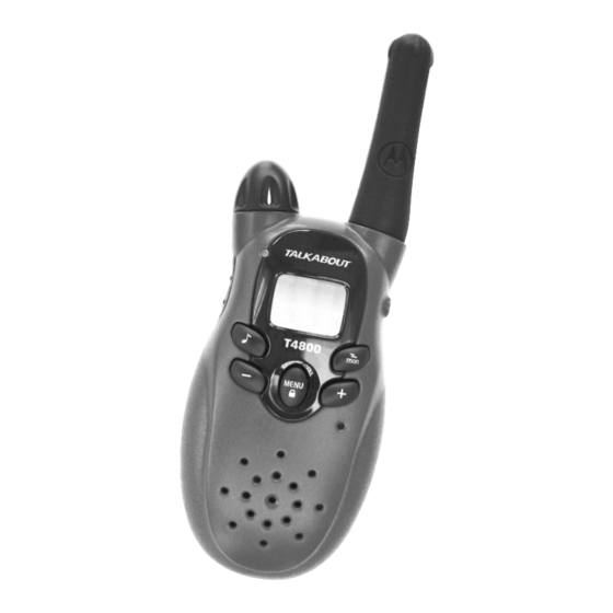 Motorola Talkabout T4800 User Manual