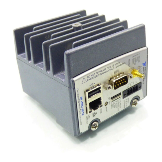 National Instruments CompactRIO NI cRIO-9012 Operating Instructions And Specifications