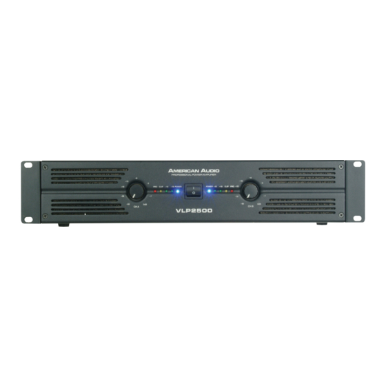 American Audio VLP 2500 - REV 9-10 User Instructions