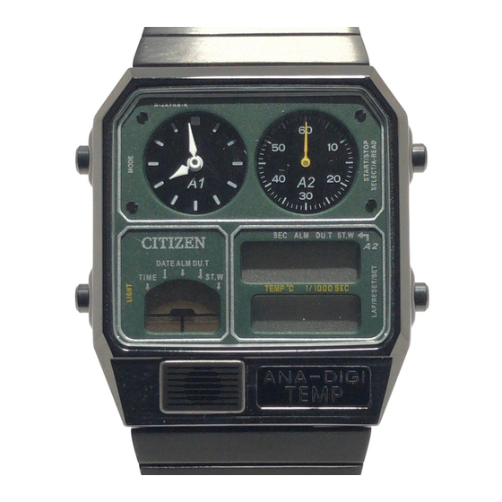 Citizen 8989 Abbreviated Instruction