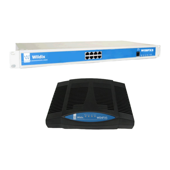 Wildix W04FXS Quick Installation Manual