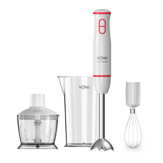 SOLAC MIXO 1000 CHEF Instructions For Use Manual