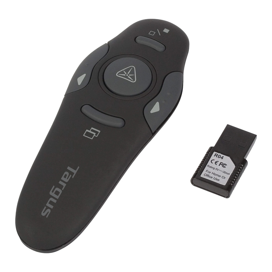 Targus Wireless presenter User Manual