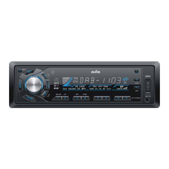 Axis Car Audio AX 1104DAB+ Installation Manual