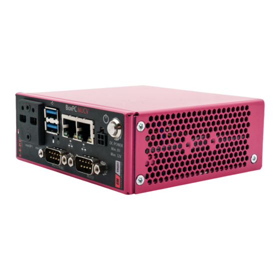 User Manuals: EEPD BoxPC-NUCV Industrial Box PC