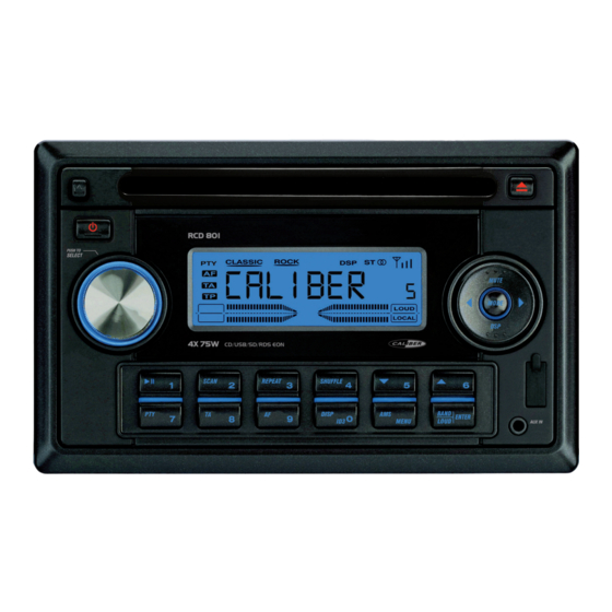 Caliber RCD 801 Instruction Manual