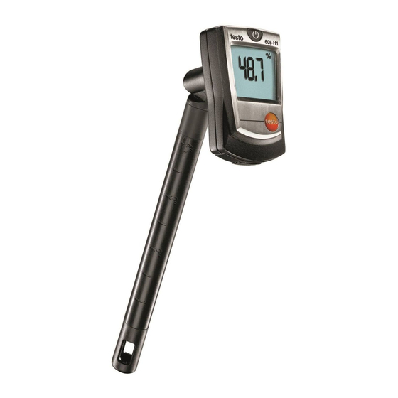 TESTO 605-H1 Instruction Manual