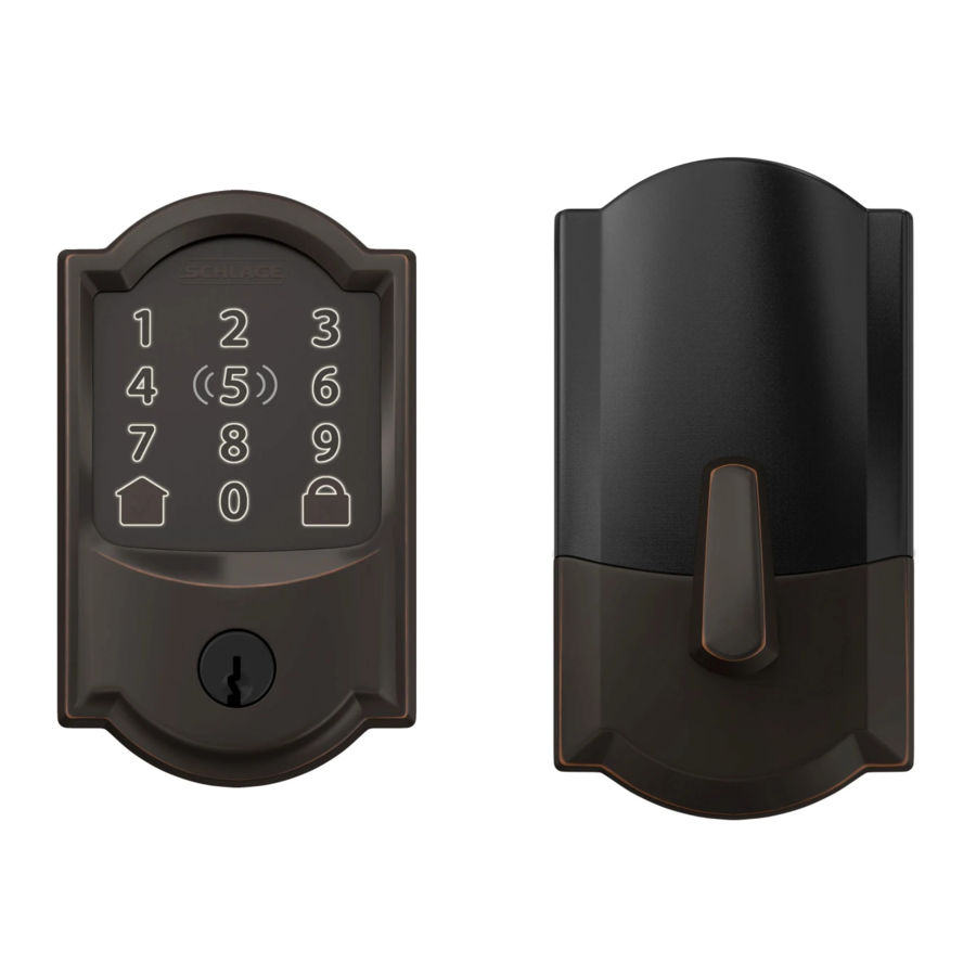 Schlage BE499WB - Encode Plus Smart WiFi Deadbolt Manual | ManualsLib