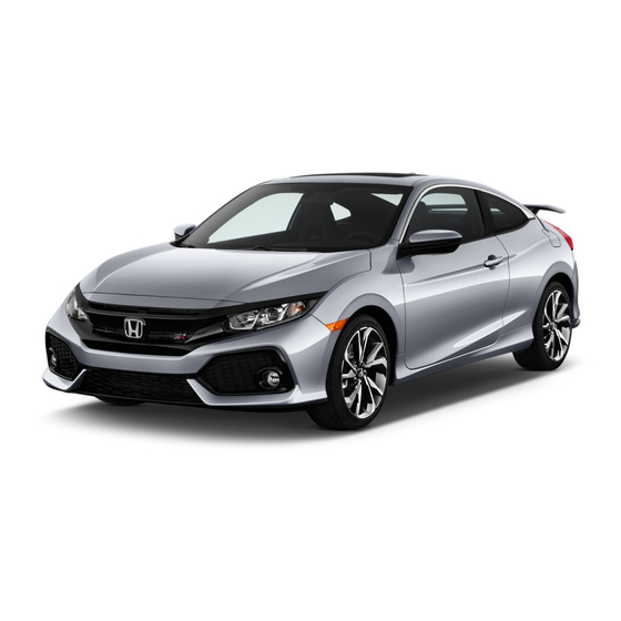 Honda CIVIC COUPE 2018 Owner's Manual